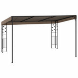 Wall-mounted Gazebo 4x3x2.5 m Taupe - Top-Down View