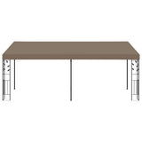 Wall-mounted Gazebo 6x3x2.5 m Taupe - Front View