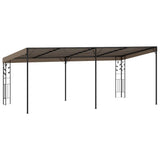 Wall-mounted Gazebo 6x3x2.5 m Taupe - Top-Down View