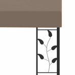 Wall-mounted Gazebo 6x3x2.5 m Taupe