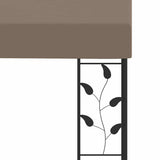 Wall-mounted Gazebo 6x3x2.5 m Taupe - 45-Degree Angle