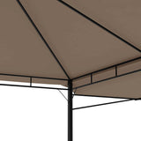 Gazebo with Double Extending Roofs 3x3x2.75 m Taupe 180g/m² - Close-Up Angle