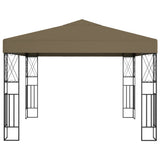 Gazebo 3x3 m Taupe Fabric - Front View