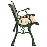 Garden Bench 122 cm Cast Iron and Solid Firwood - Side View