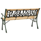 Garden Bench 122 cm Cast Iron and Solid Firwood - Top-Down View