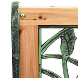 Garden Bench 122 cm Cast Iron and Solid Firwood - 45-Degree Angle