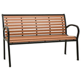 Garden Bench 125 cm Steel and WPC Black and Brown