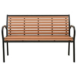 Garden Bench 125 cm Steel and WPC Black and Brown