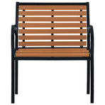 Garden Chairs 2 pcs Steel and WPC Black and Brown