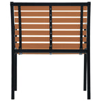 Garden Chairs 2 pcs Steel and WPC Black and Brown