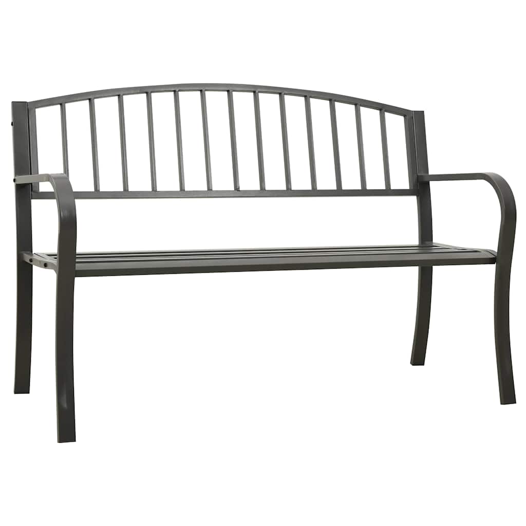 Garden Bench 125 cm Steel Grey