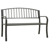 Garden Bench 125 cm Steel Grey