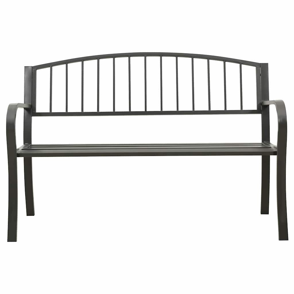 Garden Bench 125 cm Steel Grey