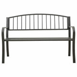 Garden Bench 125 cm Steel Grey