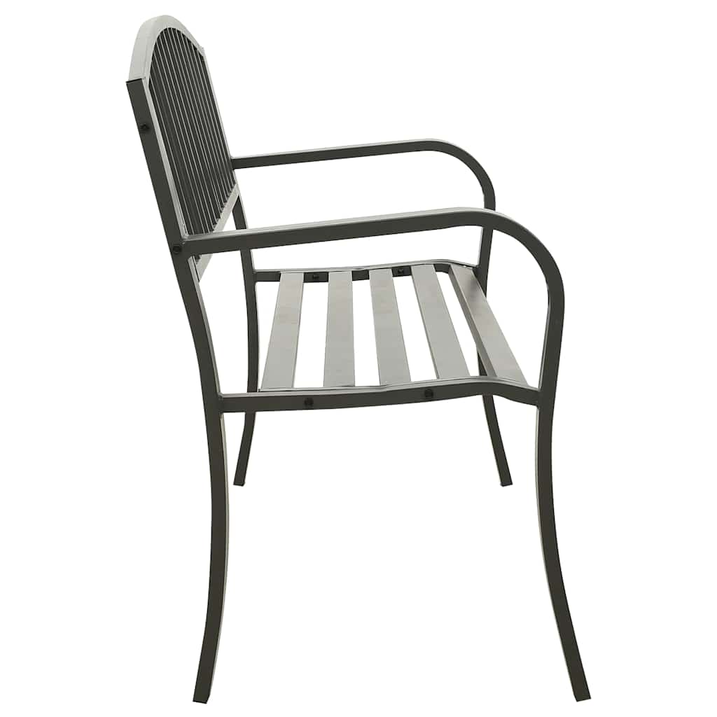 Garden Bench 125 cm Steel Grey