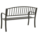 Garden Bench 125 cm Steel Grey - Top-Down View