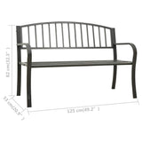 Garden Bench 125 cm Steel Grey