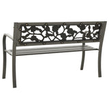 Garden Bench 125 cm Steel Grey - Top-Down View