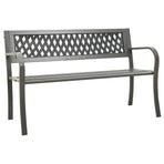 Garden Bench 125 cm Steel Grey