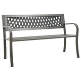 Garden Bench 125 cm Steel Grey