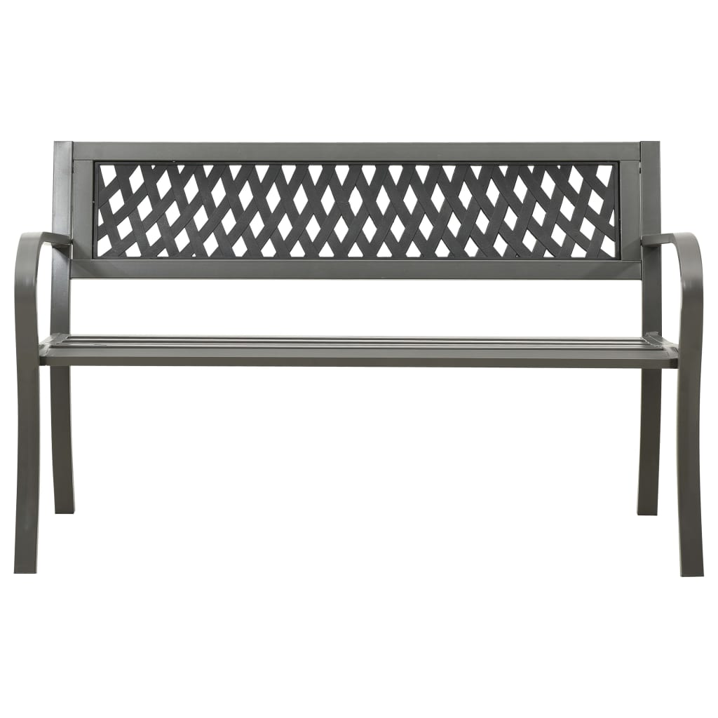 Garden Bench 125 cm Steel Grey