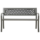 Garden Bench 125 cm Steel Grey