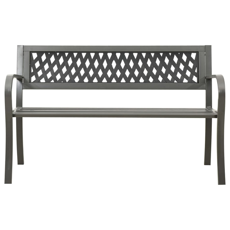Garden Bench 125 cm Steel Grey