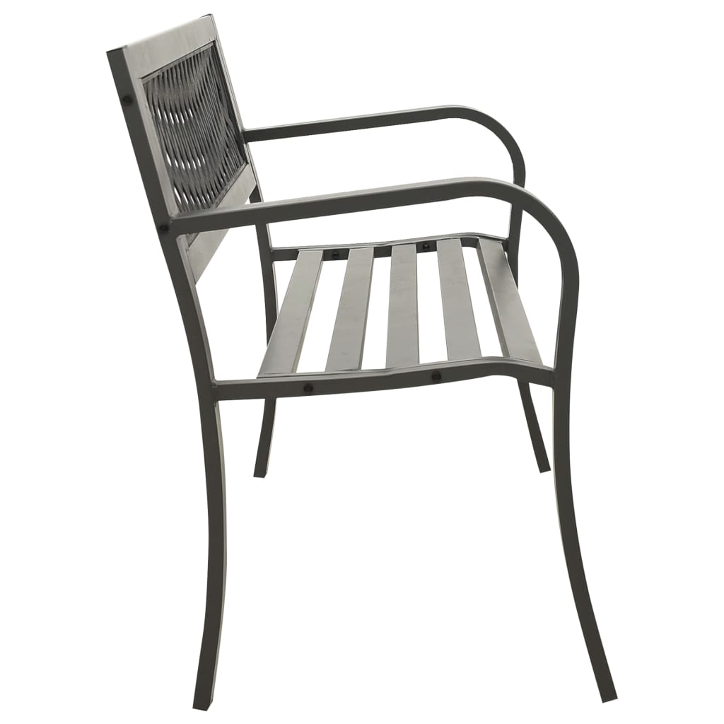 Garden Bench 125 cm Steel Grey