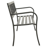 Garden Bench 125 cm Steel Grey