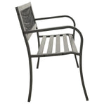 Garden Bench 125 cm Steel Grey
