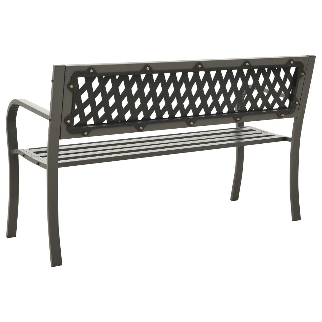Garden Bench 125 cm Steel Grey