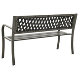 Garden Bench 125 cm Steel Grey