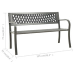 Garden Bench 125 cm Steel Grey