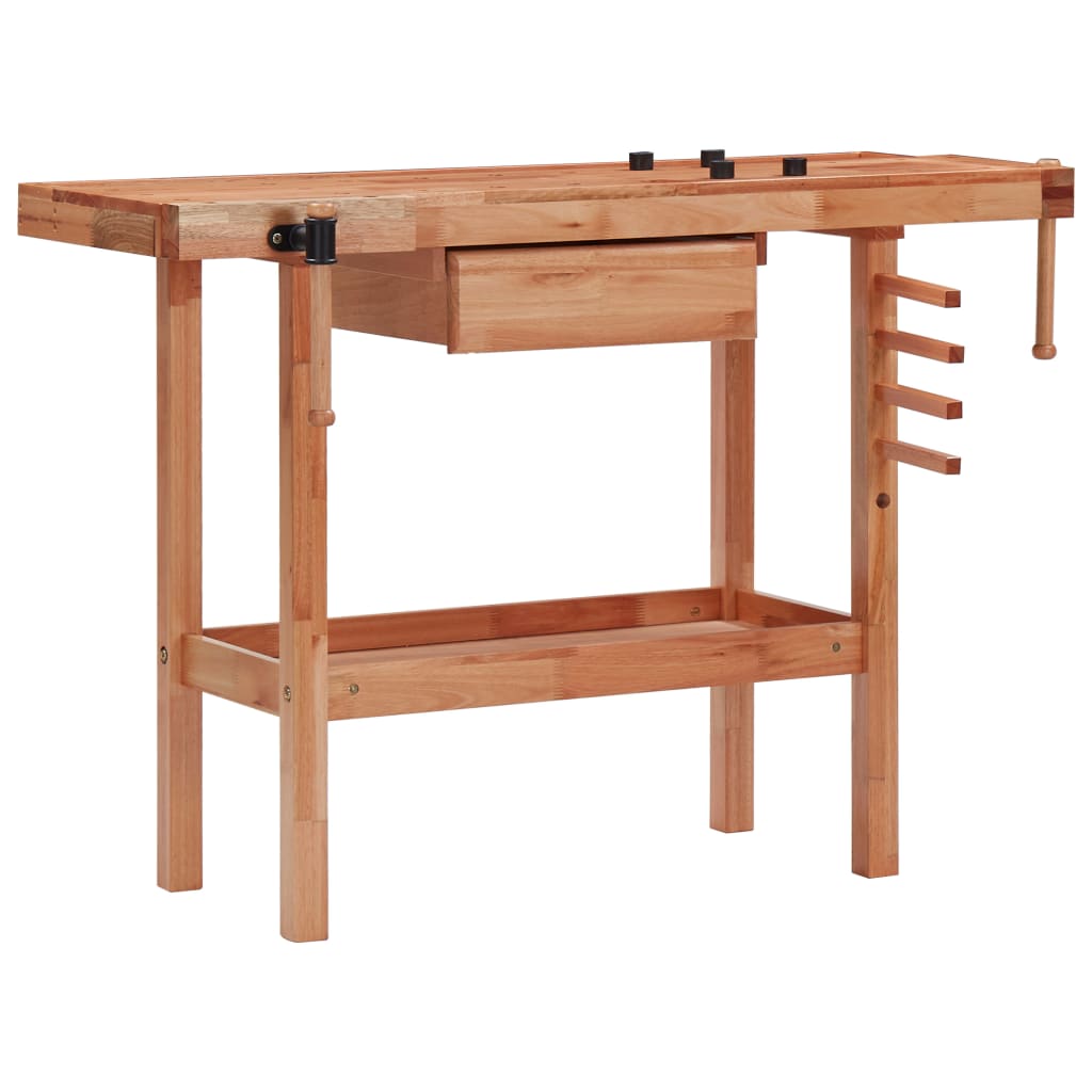Carpentry Workbench With Drawer And 2 Vices Hardwood
