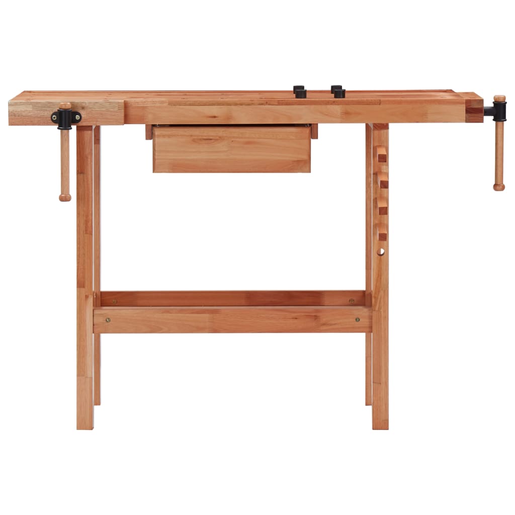 Carpentry Workbench With Drawer And 2 Vices Hardwood