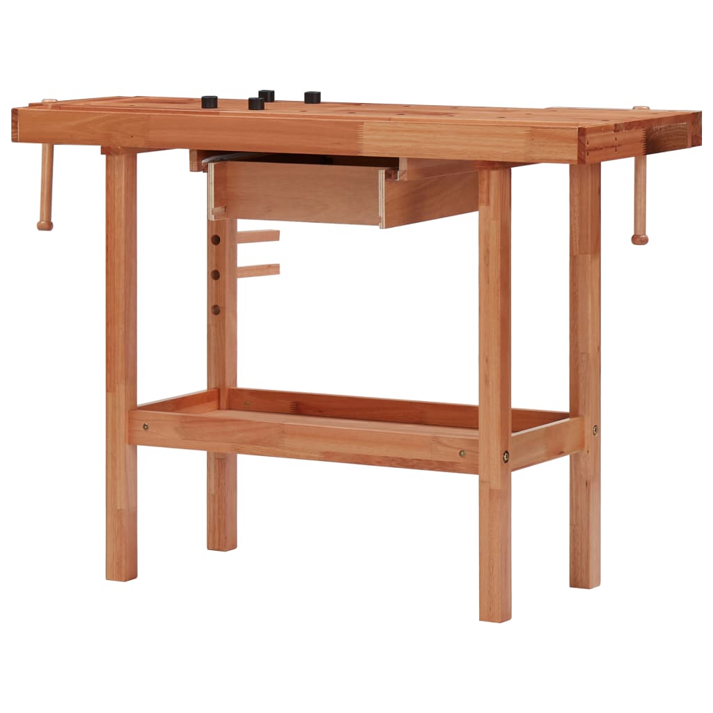 Carpentry Workbench With Drawer And 2 Vices Hardwood