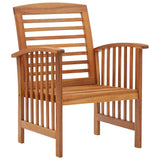 Garden Chairs 2 pcs Solid Acacia Wood - Top-Down View