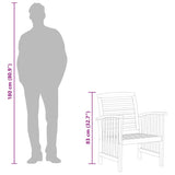 Garden Chairs 2 pcs Solid Acacia Wood - Extra Image