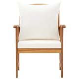 Garden Chairs with Cushions 2 pcs Solid Acacia Wood - 45-Degree Angle