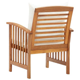 Garden Chairs with Cushions 2 pcs Solid Acacia Wood - Close-Up Angle