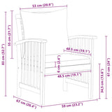 Garden Chairs with Cushions 2 pcs Solid Acacia Wood - Extra Image