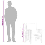 Garden Chairs with Cushions 2 pcs Solid Acacia Wood - Extra Image