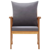 Garden Chairs with Cushions 2 pcs Solid Acacia Wood