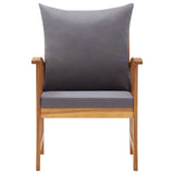 Garden Chairs with Cushions 2 pcs Solid Acacia Wood - 45-Degree Angle