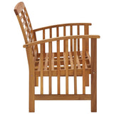 Garden Bench 119 cm Solid Acacia Wood - Side View