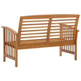 Garden Bench 119 cm Solid Acacia Wood - Top-Down View