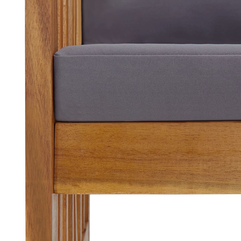 2 Piece Garden Lounge Set with Cushions Solid Acacia Wood