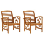 Garden Chairs 2 pcs Solid Acacia Wood