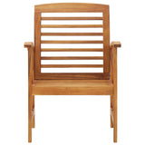 Garden Chairs 2 pcs Solid Acacia Wood - Side View