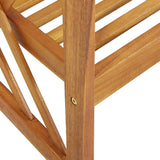 Garden Chairs 2 pcs Solid Acacia Wood - Rear View